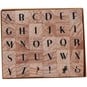Elegant Mini Alphabet Wooden Stamp Set 30 Pieces image number 3