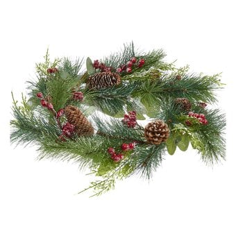 Fir Cone and Red Berry Wreath 48cm image number 3