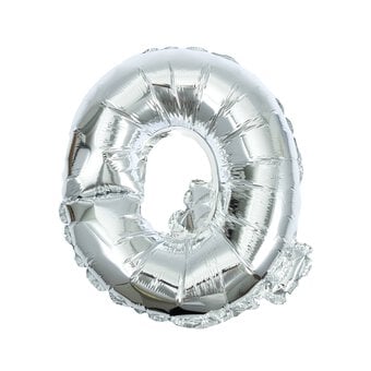 Silver Foil Letter Q Balloon