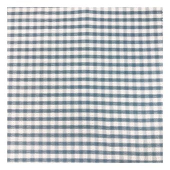 Blue Check Gingham Fabric by the Metre