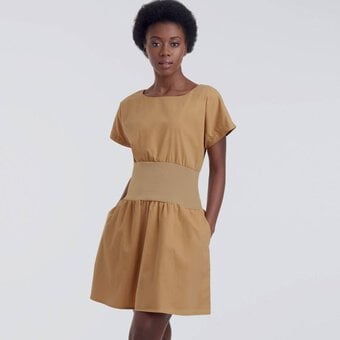 Simplicity Dress with Knit Midriff Sewing Pattern S9135 (6-14) image number 5