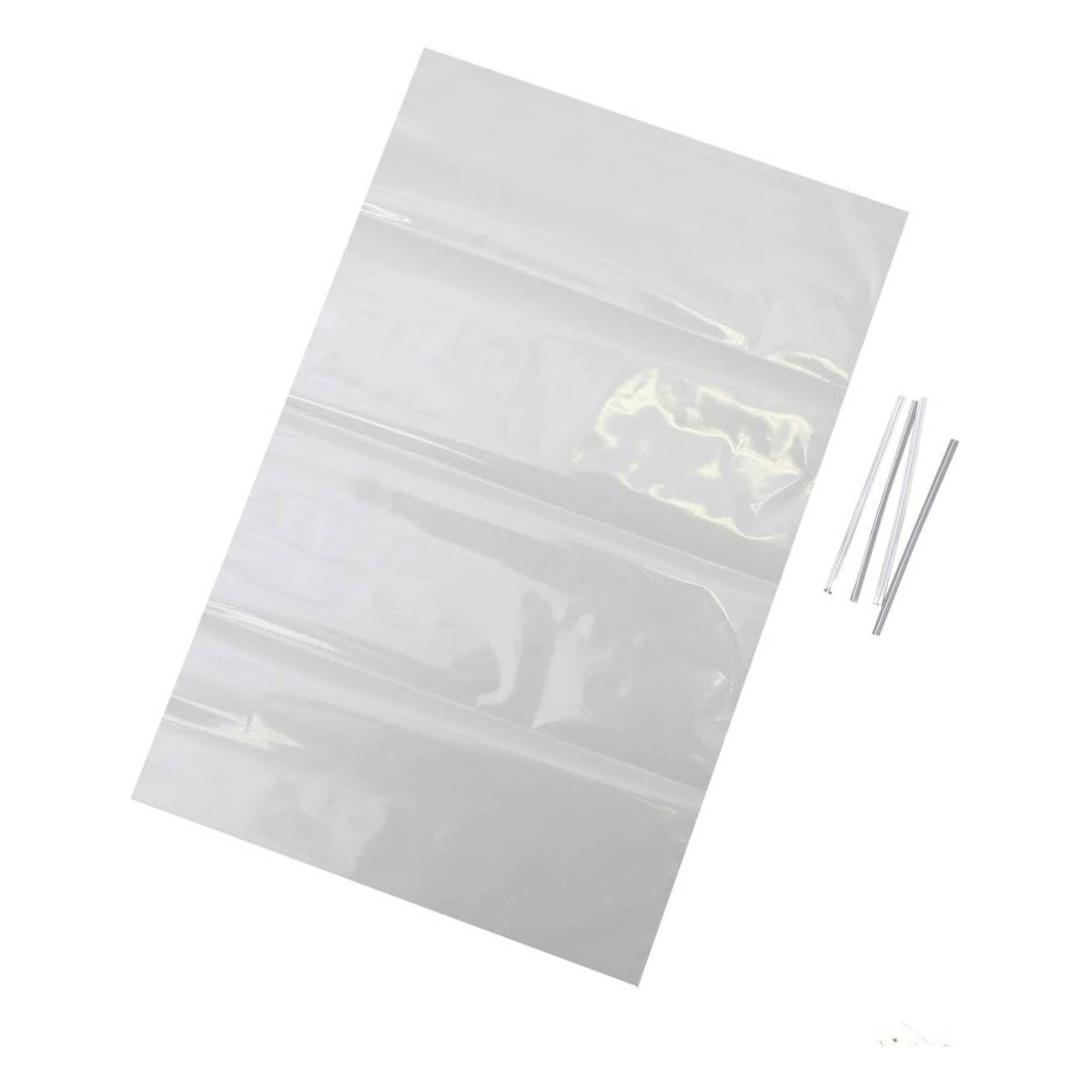 Clear Treat Bags with Ties 25 x 40cm 4 Pack Hobbycraft