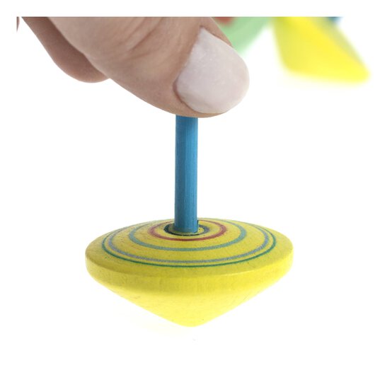 Wooden Spinning Tops 4 Pack image number 3