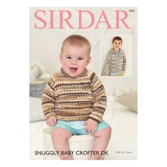 Sirdar Snuggly Baby Crofter DK Boys' Sweaters Digital Pattern 4753