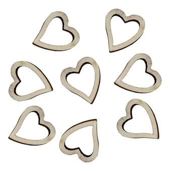 Wooden Heart Confetti 50 Pack