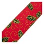 Red Holly Wire Edge Velvet Ribbon 63mm x 3m image number 3
