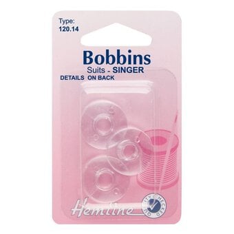 Hemline Singer Plastic Bobbins 3 Pack