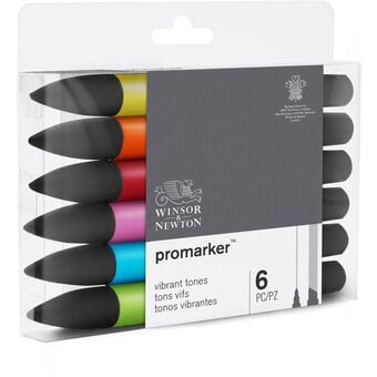 Winsor & Newton Vibrant Tone Promarkers 6 Pack image number 4