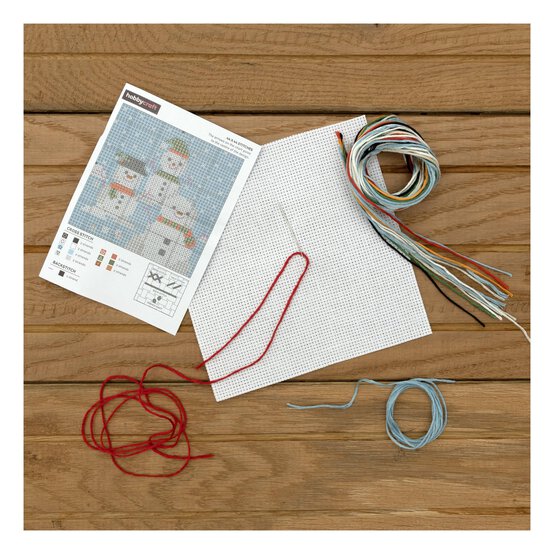 Snowman Mini Cross Stitch Kit image number 3