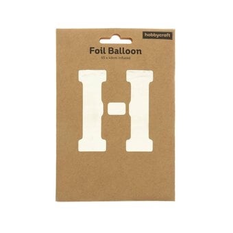 Extra Large Silver Foil Letter H Balloon image number 3