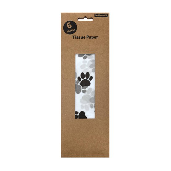 Paw Print Tissue Paper 50cm x 70cm 6 Pack image number 3