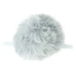 Pale Blue Faux Fur Pom Pom 11cm image number 2