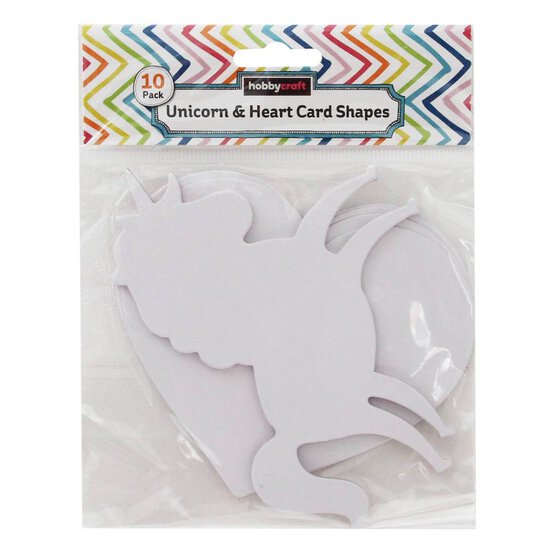 Unicorn and Heart Card Shapes 10 Pack image number 2
