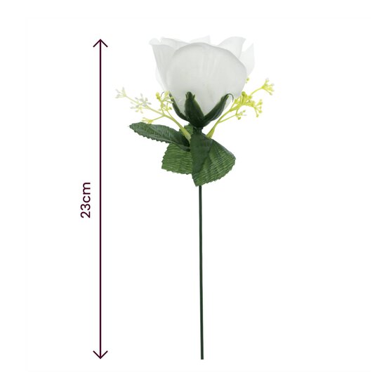 White Rose Bloom Pick 23cm image number 5