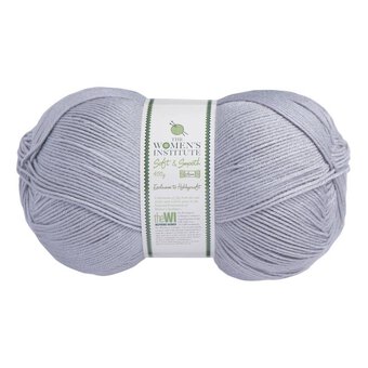 Women's Institute Light Grey Soft and Smooth Aran Yarn 400g