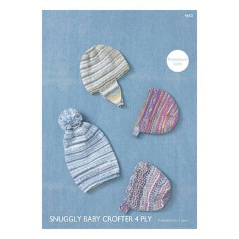 Sirdar Snuggly Baby Crofter 4 Ply Hat Digital Pattern 4663
