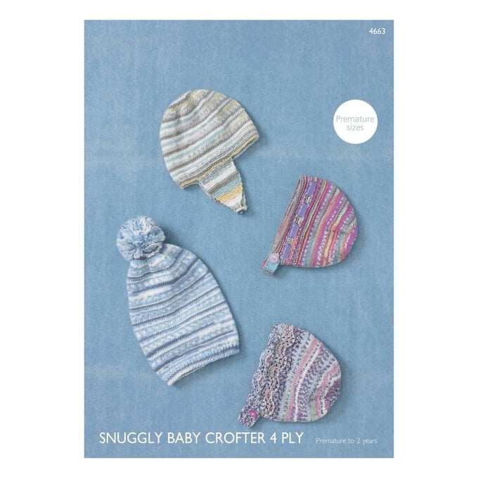 Sirdar Snuggly Baby Crofter 4 Ply Hat Digital Pattern 4663 image number 1