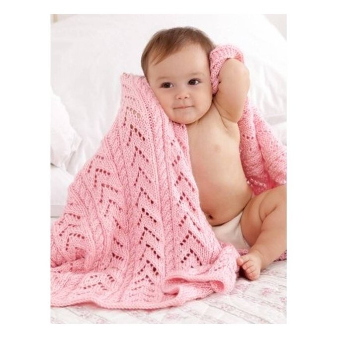FREE PATTERN Caron Pink Baby Blanket Hobbycraft