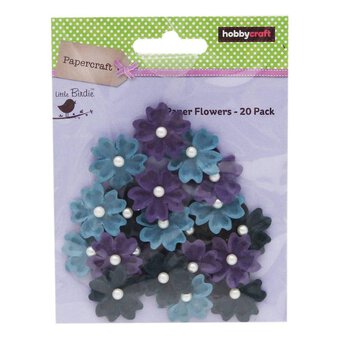 Purple Paper Flowers 20 Pack