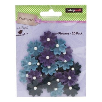 Purple Paper Flowers 20 Pack image number 2