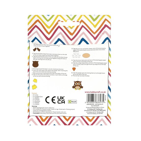 Owl Felt Sewing Kit image number 5