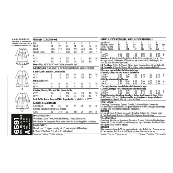 New Look Girls' Dress Sewing Pattern 6591 image number 2
