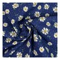 Navy Daisy Spot Polycotton Fabric by the Metre image number 1