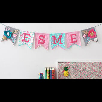 How to Sew Personalised Pennant Bunting