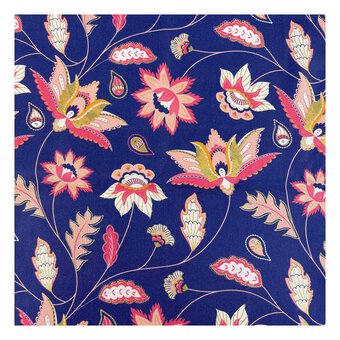 Gilded Paisley Starlit Oasis Cotton Fabric by the Metre