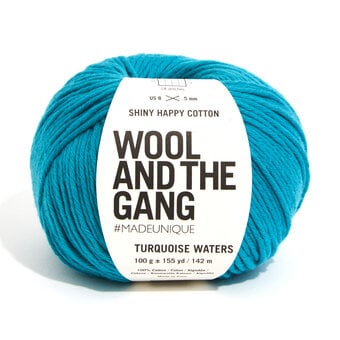 Wool and the Gang Turquoise Waters Shiny Happy Cotton 100g
