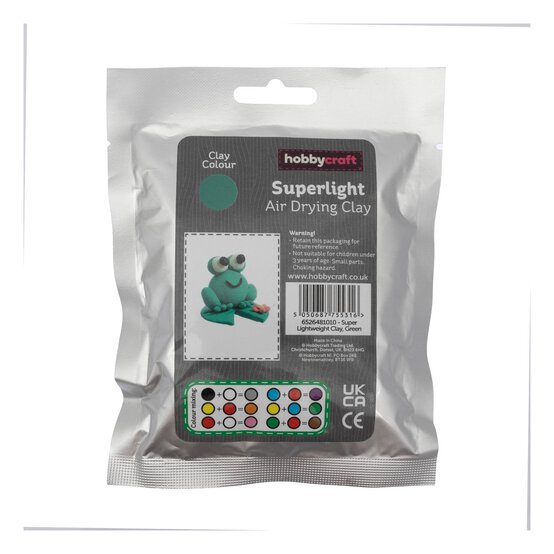 Green Superlight Air Drying Clay 30g image number 1