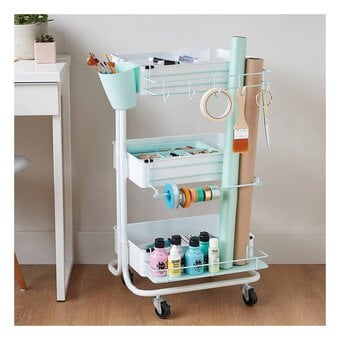 Mint Green Storage Trolley and Accessories Bundle image number 4
