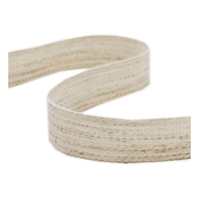 Natural Cotton Ribbon 15mm x 2m image number 1