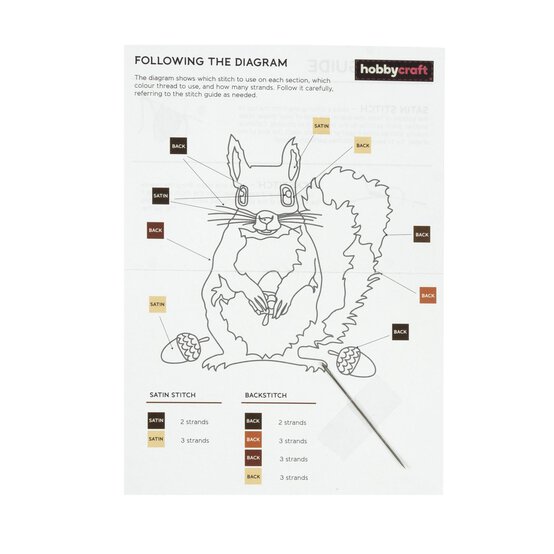 Squirrel Mini Embroidery Kit image number 4