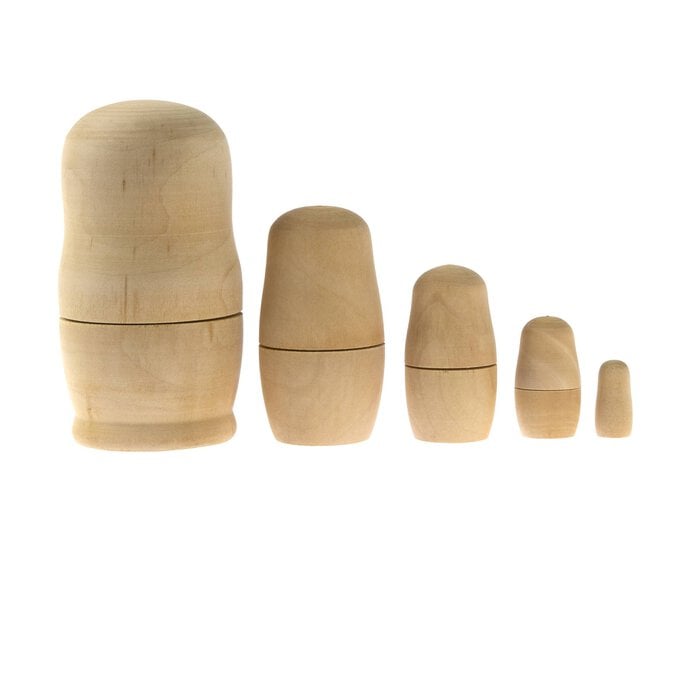 Wooden Nesting Dolls 5 Pieces image number 1