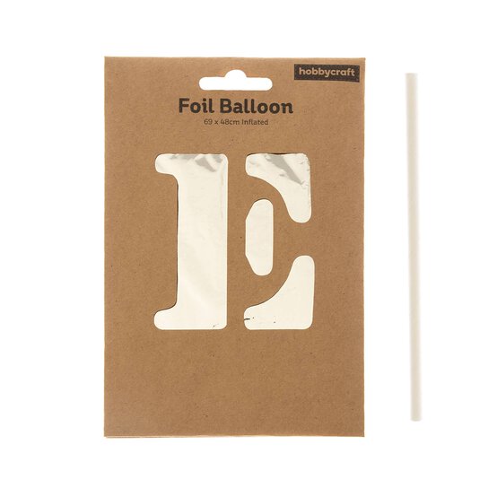 Extra Large Silver Foil Letter E Balloon image number 3