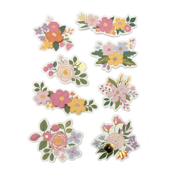 Spring Flower Card Toppers 8 Pack image number 1