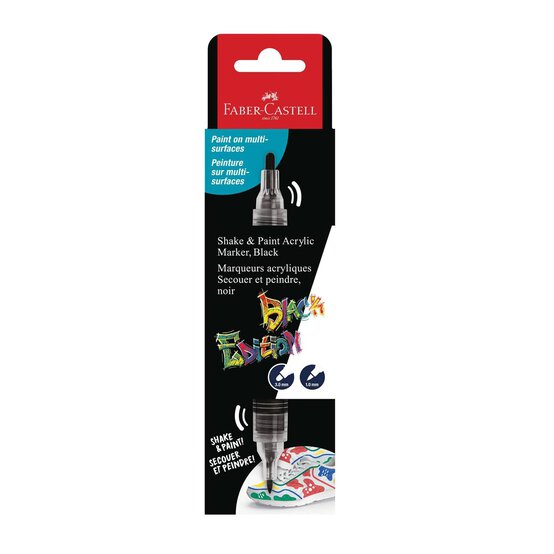 Faber-Castell Black Shake & Paint Acrylic Marker image number 1