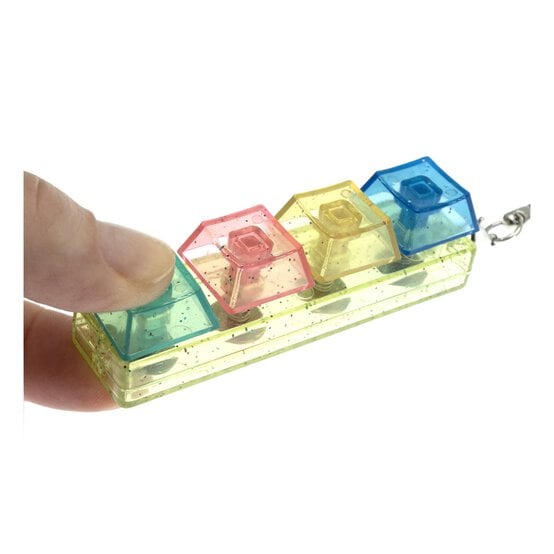 Yellow Keyboard Fidget Keyring image number 3