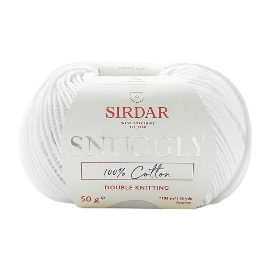 Sirdar White Snuggly 100% Cotton DK 50g image number 1
