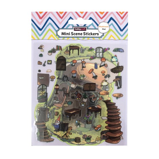 Mini Mushroom Hut Scene Stickers image number 1