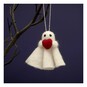 Ghost with Heart Wool Hanging Decoration 7.5cm image number 1