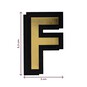Black and Gold Vinyl Letter F Sticker 5cm image number 4