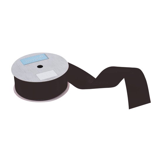 Trimits Black Double-Faced Satin Ribbon by the Metre 63mm image number 1