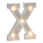 White Washed Wooden LED Letter X 21cm image number 1