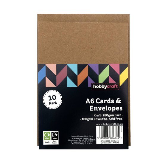 Kraft Cards A6 10 Pack image number 5