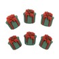 Christmas Present Resin Decorations 6 Pack image number 1