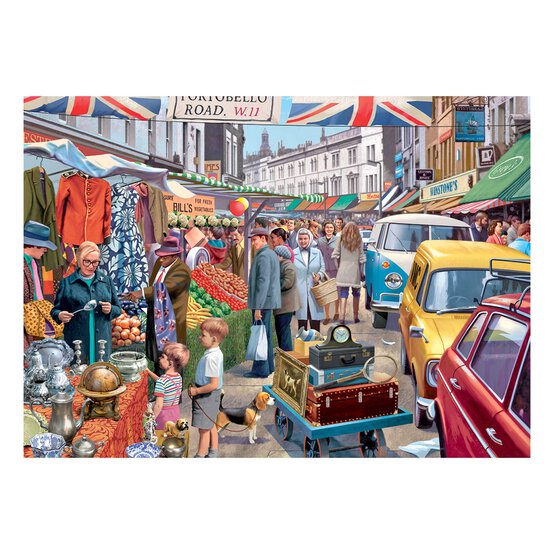 Falcon Portobello Road Market Jigsaw Puzzle 1000 Pieces image number 2