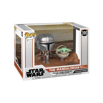 Funko POP Moment The Mandalorian with the Child Figure