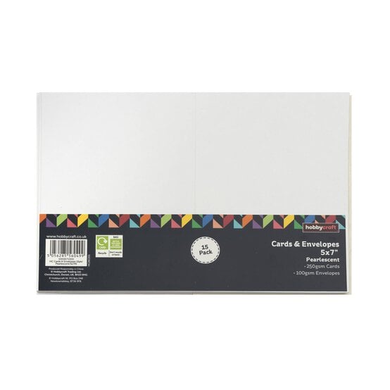 Pearlescent Cards and Envelopes 5 x 7 Inches 15 Pack image number 3